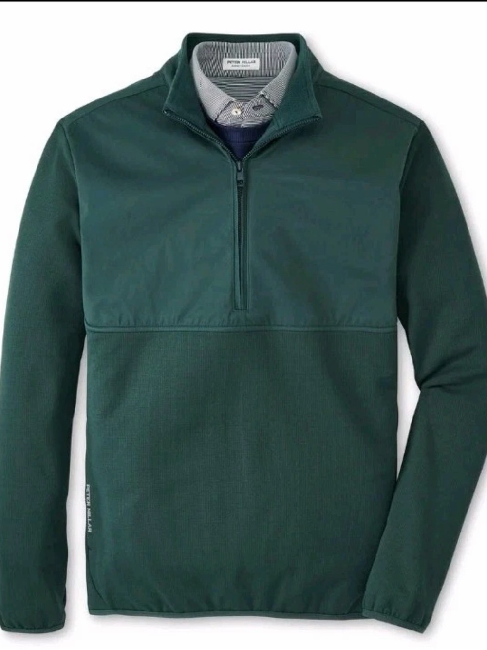 Peter Millar Vail Forest Green quarter Half-Zip with zip pockets men’s Jacket XL